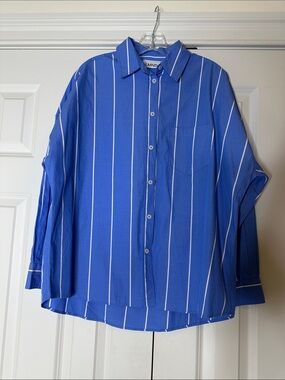 LMND Chiara Striped Shirt in Blue SzM